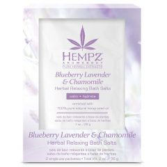 Hempz Blueberry Lavender & Chamomile Herbal Relaxing Bath Salts - Соль для ванны расслабляющая лаванда, ромашка и дикие ягоды 2*28 г Hempz (США) купить по цене 1 824 руб.