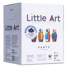 Детские трусики-подгузники в индивидуальной упаковке размер M 6-11 кг, 36 шт Little Art (Китай) купить по цене 1 591 руб.